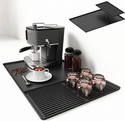 Siliconen bakmat 2-in-1, antislip, 60x40 cm, schwarz