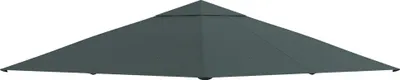 Produktbild von Ersatzdach für Gartenpavillon, Polyester, 2,98 x 2,95 m, Dunkelgrau