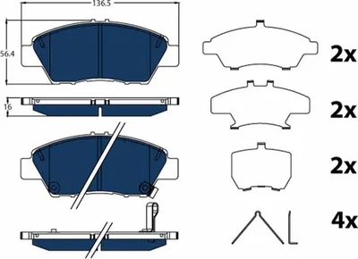 Produktbild von TRW Bremsbeläge Satz Vorne für HONDA Jazz III Schrägheck (GE, GG, GP, ZA) GDB3493BTE