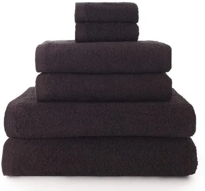 Imagen del producto de Juego de toallas Unyqoos® de 6 piezas, fabricado con 100% algodón: 2 toallas grandes, 2 toallas medianas, 2 toallas pequeñas, suaves, absorbentes y de secado rápido, disponibles en varios colores