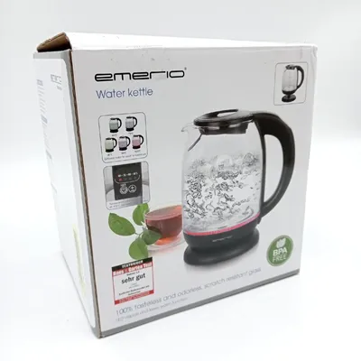 Produktbild von Emerio WK-119255, 2200 W, Schwarz, Transparent, Regelbare Temperatur, Wasserstandsanzeige, Warmhaltefunktion