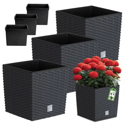 Vaso Da Balcone FURU Quadrato Antracite - Foto 8