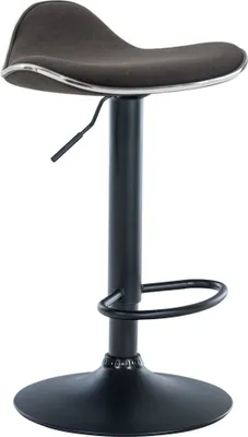 Produktbild von CLP Barhocker Shanghai Stoff drehbar und höhenverstellbar dunkelgrau Gestell Farbe schwarz