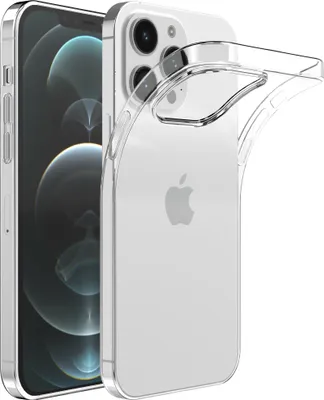 Produktbild von Smartphonica Phone Case Fit iPhone 12 Pro Max Transparent Silikon - Transluzent Clear Case Back Cover
