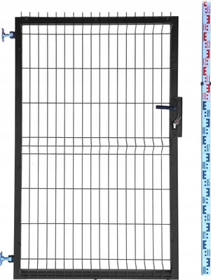 Obrázek produktu pro BRÁNKA 150 cm černá PANELOVÁ RAL9005 plotová 153 cm