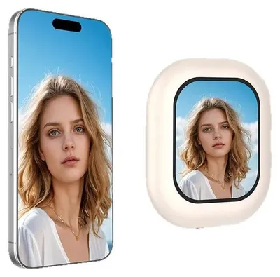 Obrázek produktu pro Displej pro pořizování selfie na smartphonu – magnetický displej pro zadní fotoaparát – Bluetooth – bezdrátové zrcadlení – USB port – přenosný