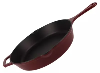 Obrázok produktu pre Hage, liatinová panvica s emailovaným povrchom, vhodná na všetky typy sporákov, priemer 26 cm, farba: slivková