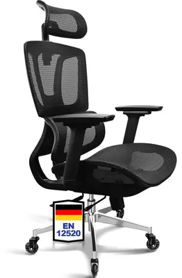 Ergonomischer Bürostuhl mit Mesh, 4D-Armlehnen, höhenverstellbar