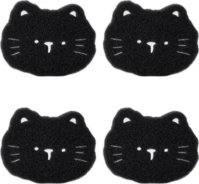Immagine prodotto di INF Set da 4 rimuovi pelucchi per lavatrice, filtro cattura pelucchi riutilizzabile per bucato Forma di gatto ondulato