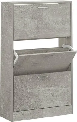 Obrázek produktu pro vidaXL Botník betonový šedý 63x24x103 cm odvozený dřevěný výrobek