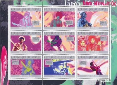 Produktbild von Briefmarken Guinea 2010 Mi 7389-7397 Kleinbogen (kompl. Ausgabe) postfrisch Jimi Hendrix