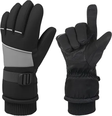 Produktbild von Winter Skihandschuhe Wasserdicht Warm Rutschfest Schwarz S