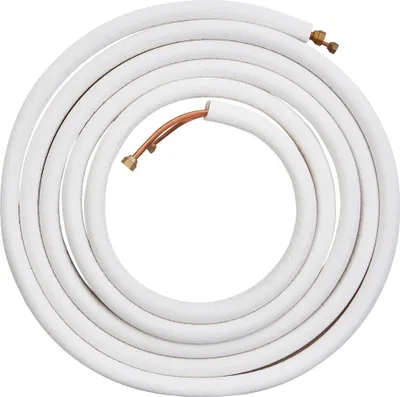 Image de Mini Split Line Set 6,4 x 9,5 x 7620 mm Tubes en cuivre pour climatisation avec câble de raccordement