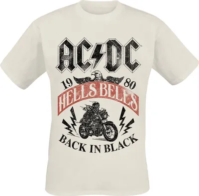 Produktbild von AC/DC T-Shirt Herren Hells Bells 1980 beige Band-Merch, Bands 100% Baumwolle XL