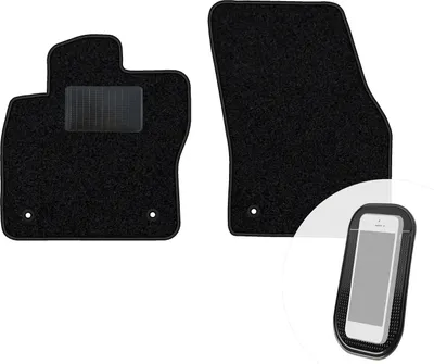 Produktbild von moto-MOLTICO Vorne Fußmatten Auto Velours Autoteppiche Schwarz Automatten Set 2-teilig passend für VW Touran ab 2015