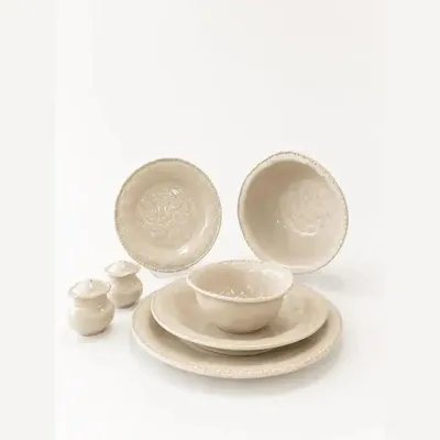 Produktbild von Porzellan-Servierset Pearls 27-teilig mit Perlenrand, 27-cm-Teller