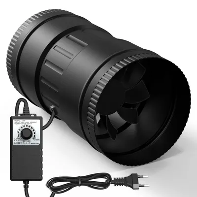 Rohrventilator 125 mm, 586 m³/h, regelbar, leise, für Bad, Keller, Garage