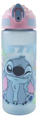 Image de Bouteille en plastique Disney Lilo et Stitch Alien 626 avec paille mate, 600 ml