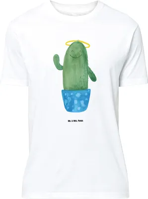 Produktbild von Mr. & Mrs. Panda T-Shirt Kaktus Heilig - Weiß - Geschenk, Familie, Kakteen, Eltern, Oversize Shirt, Statement, Freundin, Frech, Tshirt