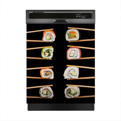 Produktbild von Aufkleber sticker 60x70 cm Dekorative folie Spülmaschine - Sushi Stücke in Sticks