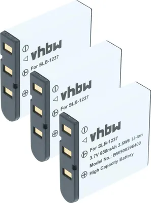 Produktbild von vhbw 3x Akku Ersatz für Sigma BP-31 für Kamera (950 mAh, 3,7 V, Li-Ion)