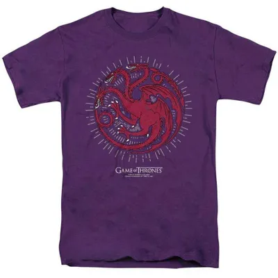 Produktbild von Game Of Thrones - "Targaryen Brust" T-Shirt für Herren/Damen Uni TV39004 (XL) (Violett), KI-generiertes Bild
