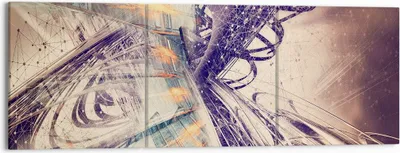 Produktbild von Bild auf Leinwand - Leinwandbild - Abstraktion modern - 150x50cm - Wand Bild - Wanddeko - Leinwanddruck - Bilder - Kunstdruck - Wanddekoration - Leinwand bilder - Wandkunst - CA150x50-4057