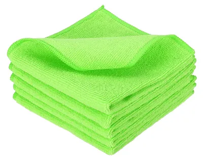 Mikrofasertücher 5er-Pack, 30x30 cm, grün, sehr saugfähig