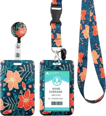 Produktbild von Lanyard Auswelter mit Kartenfach, 100% Polyester, weiches Band, für Ausweise