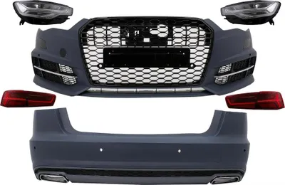 Produktbild von Bodykit für AUDI A6 C7 4G Limousine 11-2017 Umbau auf 2018 Design Stoßstange Lichter Kühlergrill.