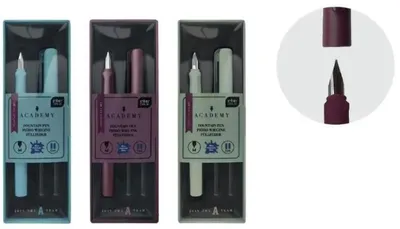 Obrázek produktu pro Sada plnicího pera + 2 náplně v pouzdře Academy mix – INTERDRUK