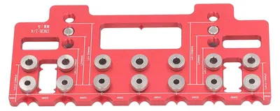 Obrázek produktu pro Šablona pro instalaci úchytek na skříňky s vodítkem pro vrtání, určená pro dřevoobrábění