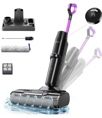 Obrázek produktu pro Vysavač 2 v 1 (mokré a suché vysávání) H15 – Bezdrátový vysavač a mop – Sací výkon 20 000 Pa – 35 minut provozu – Automatické čištění – HEPA filtr – LCD displej