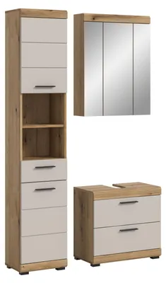 Produktbild von Badezimmer-Set Scout 1 | Kaschmir / Evoak Oak | 3-teilig