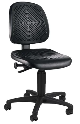 Produktbild von Arbeitsstuhl, PolyurethanSchaum, mit Rollen, SitzbreitexSitztiefe 460x420 mm, Sitz Höhe 420-550 mm