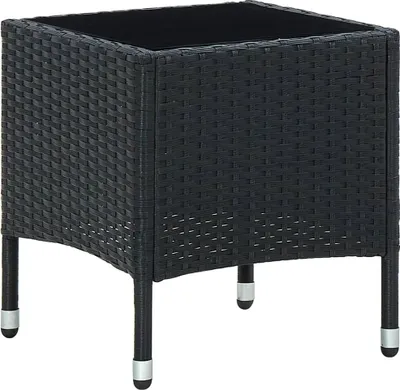 Zdjęcie produktu dla Stół ogrodowy Living Store czarny 40x40x45 cm z polirattanu