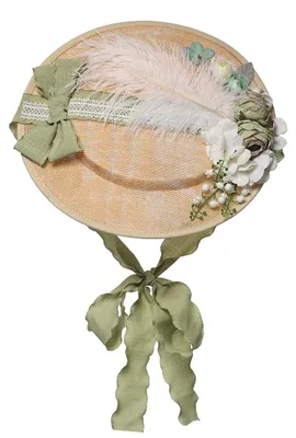 Productafbeelding van Elzusha - Elegante Strohoed voor Dames met Kant en Ribbons