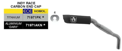 Obrázok produktu pre ARROW schválený výfuk typu „slip-on“ Indy Race s čiernym hliníkovo-karbónovým koncovkou pre Honda CBR 600 RR