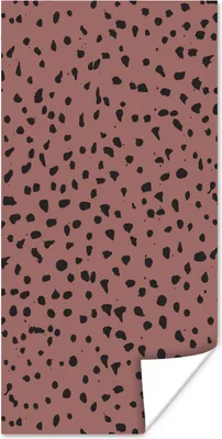 Produktbild von MuchoWow® Poster Polka dots - Muster - Schwarz 20x40 cm - Plakat - Foto