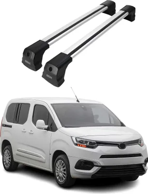 Image de Barres de toit transversales pour Toyota Proace City 2019-2026 Aluminium Gris 2x