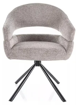 Image de Chaise pivotante en tissu - Gamme Borgo - Gris