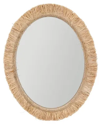 Produktbild von Wandspiegel Boheme Raffia - braun - oval - Boho/Ibiza-Stil - 40 x 50 cm