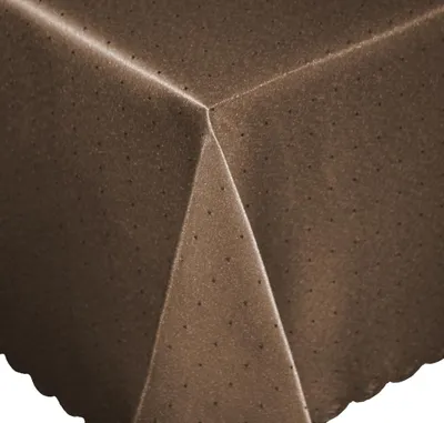 Produktbild von Tischdecke 130x260 cm braun eckig Mitteldecke Punkte bügelfrei fleckenabweisend