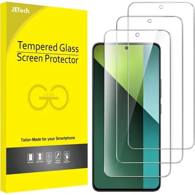 Immagine prodotto di Pellicola protettiva in vetro temperato 9H per Xiaomi Redmi Note 13 Pro 5G, antigraffio, trasparente HD, confezione da 3 pezzi
