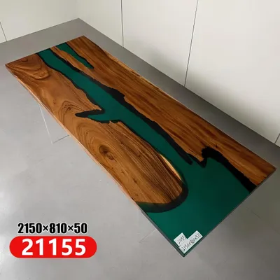 Zdjęcie produktu dla Stół do jadalni z żywicy epoksydowej meble z litego drewna wodospad stół epoksydowy 215x81cm