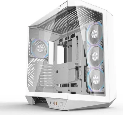 Immagine prodotto di Case PC Cube, ATX, DARKFLASH DY470, 4 ventole A-RGB da 120 mm, tipo C, USB 3.0, 3 vetri temperati, bianco