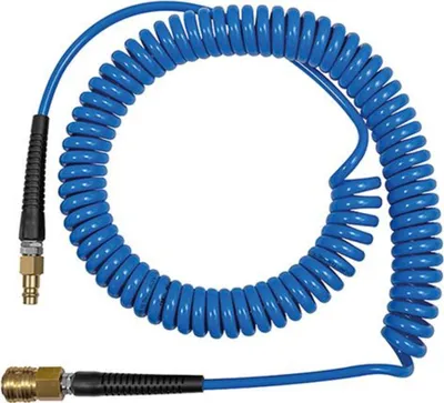 Image de Tuyau spiraléPolyuréthanebleu, raccord et connecteur NW7,2