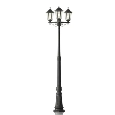 Produktbild von Lindby Außenleuchte Nane, 217cm, schwarz, seewasserfest, E27