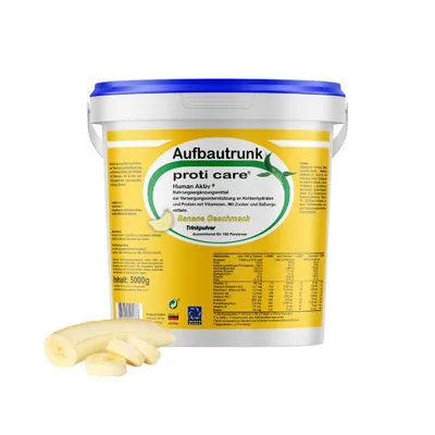 Produktbild von Prosport Proti Care® Weight Gainer Banane 5000g – Muskelaufbau Shake mit Milchprotein & Vitaminen – Kalorienreicher Mass Gainer – Aufbautrunk