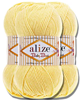 Produktbild von Alize 3x 100g Baby Best Wolle, Antipilling, Uni, Häkeln, Stricken (250)